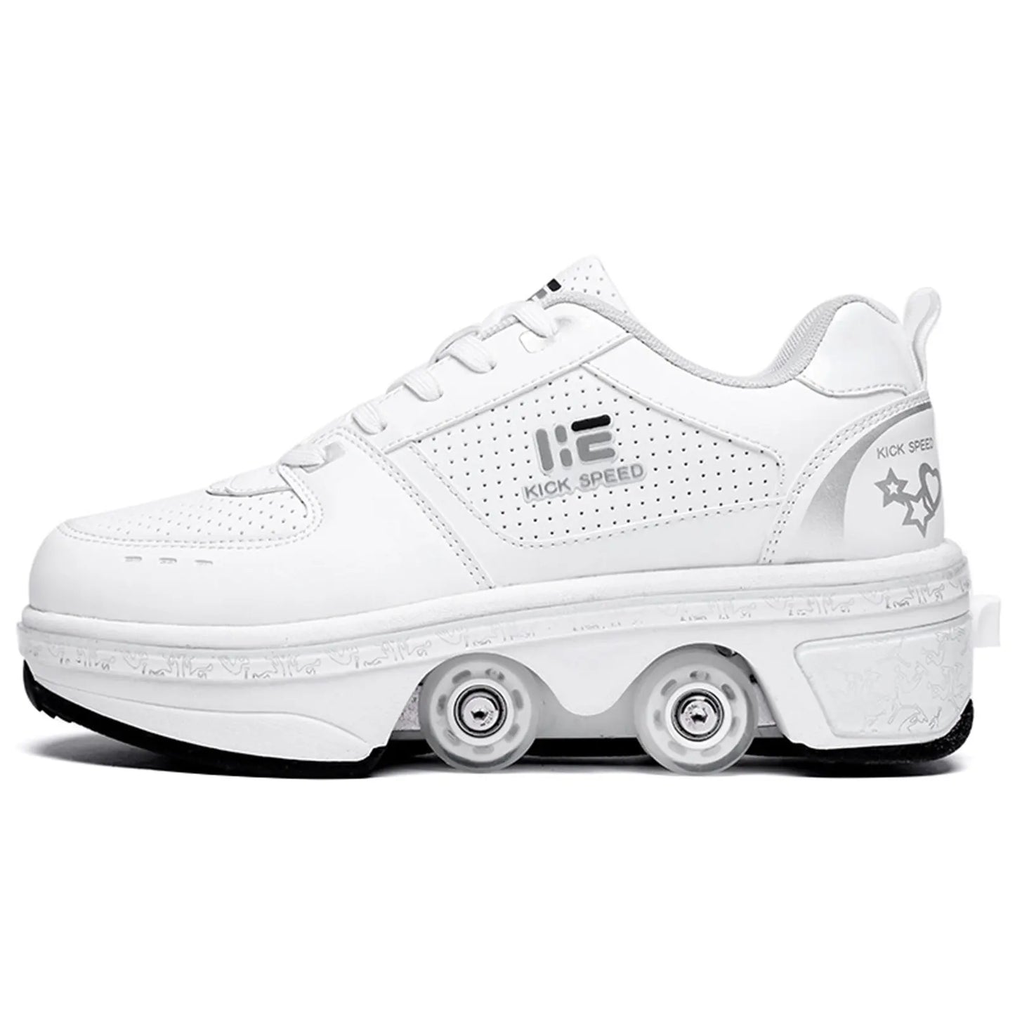 Deformation Shoes 4 Wheels roller skate Shoes Rounds Running Shoes For Child