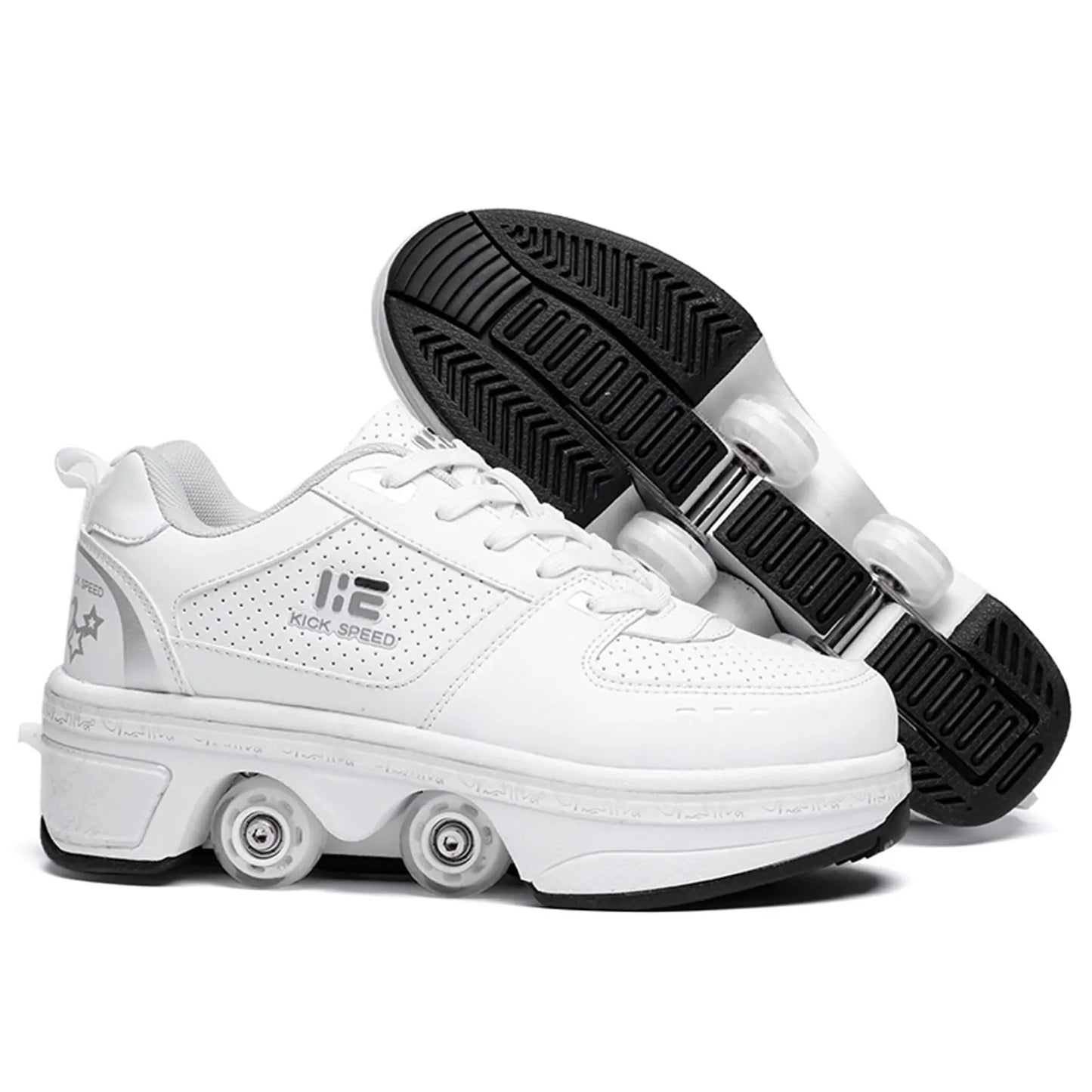 Deformation Shoes 4 Wheels roller skate Shoes Rounds Running Shoes For Child