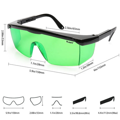 Huepar Safety Laser Enhancement Glasses Green Adjustable Protection