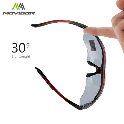 MOVIGROR 5 Lens Polarized Cycling Glasses Sports Men Sunglasses Road