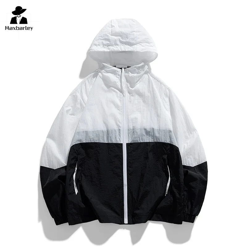 Gorpcore Hooded Windbreaker Men Women Lightweight Breathable UV