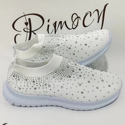 Rimocy Crystal Breathable Mesh Sneaker Shoes for Women