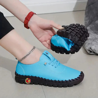 Women's Handmade Flat Sneakers Walking Shoes