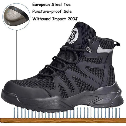 SUADEX Boots for Men Safety Shoes Work Breathable Boot Shoes EUR Size 37-48