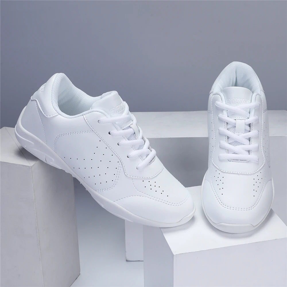 BAXINIER Girls White Cheerleading Women Shoes