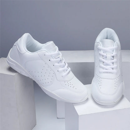 BAXINIER Girls White Cheerleading Women Shoes