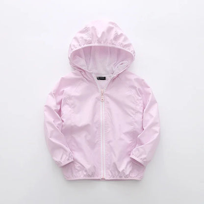 Spring Summer Boys Girl Jacket Solid Color