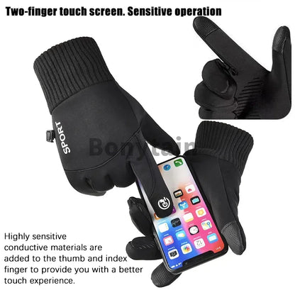 Winter Outdoor Windproof Warm Gloves with  Full Fingers