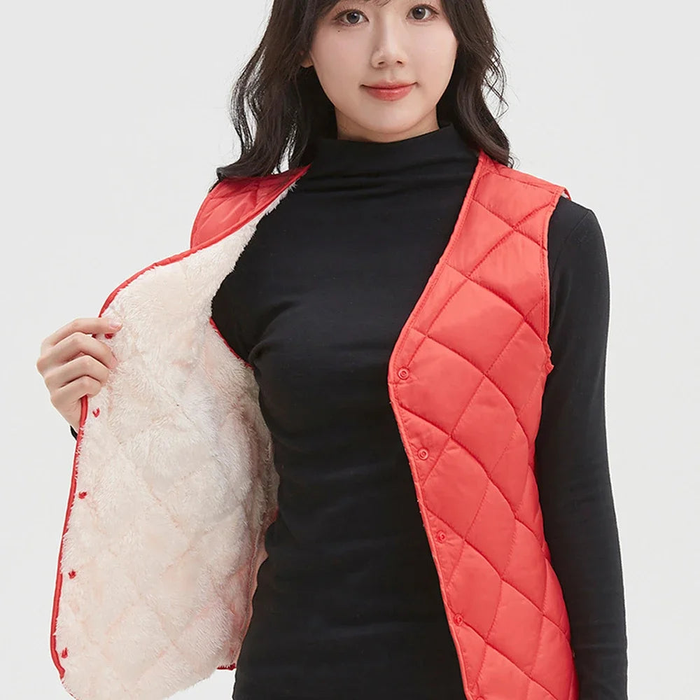 Autumn Winter Women Ultra Light Thin Quilted Cotton