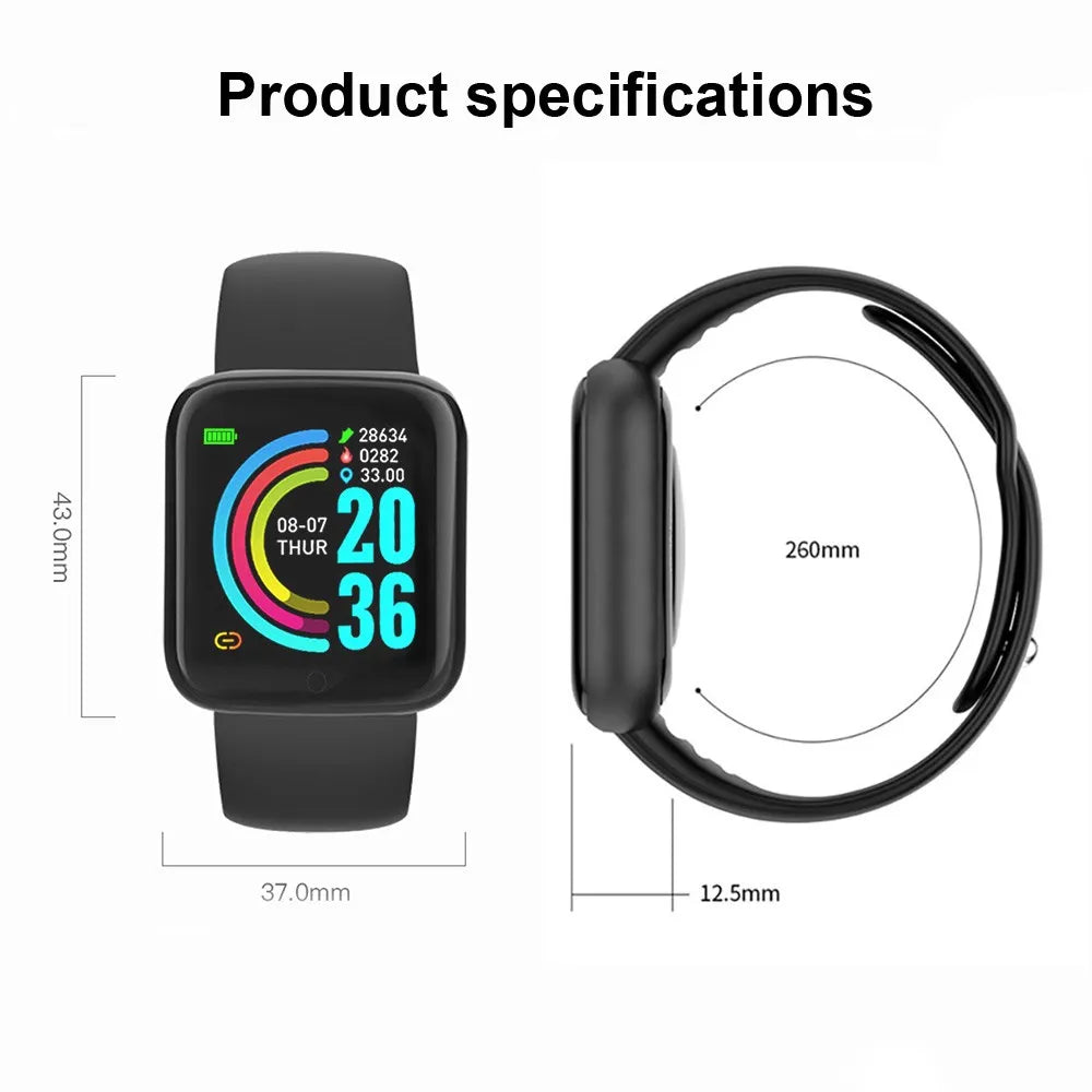 2024 Smart Watch Kids Bluetooth Fitness Tracker Macaron