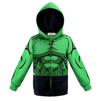 Spring Autumn Boys Coats Marvel Avengers Iron Man Hooded