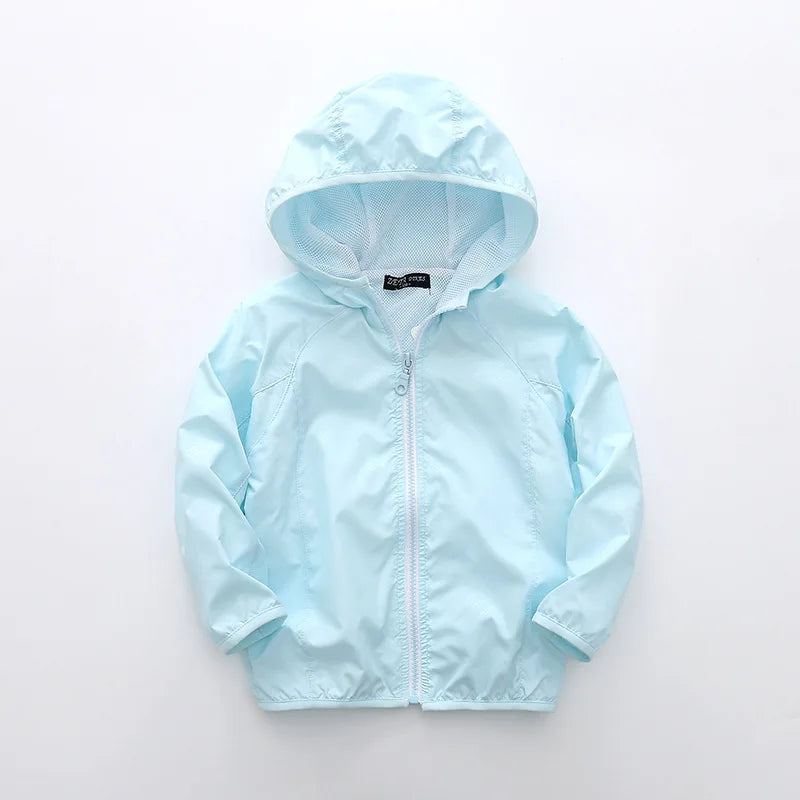 Spring Summer Boys Girl Jacket Solid Color