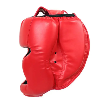 Full-covered Pu Boxing Helmet Kids Adults Muay Thai Training Sparring