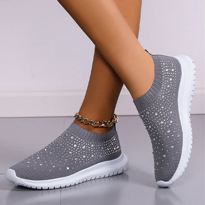 Rimocy Crystal Breathable Mesh Sneaker Shoes for Women