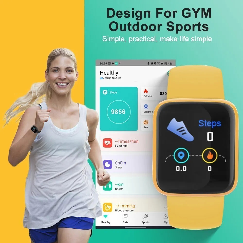 2024 Smart Watch Kids Bluetooth Fitness Tracker Macaron