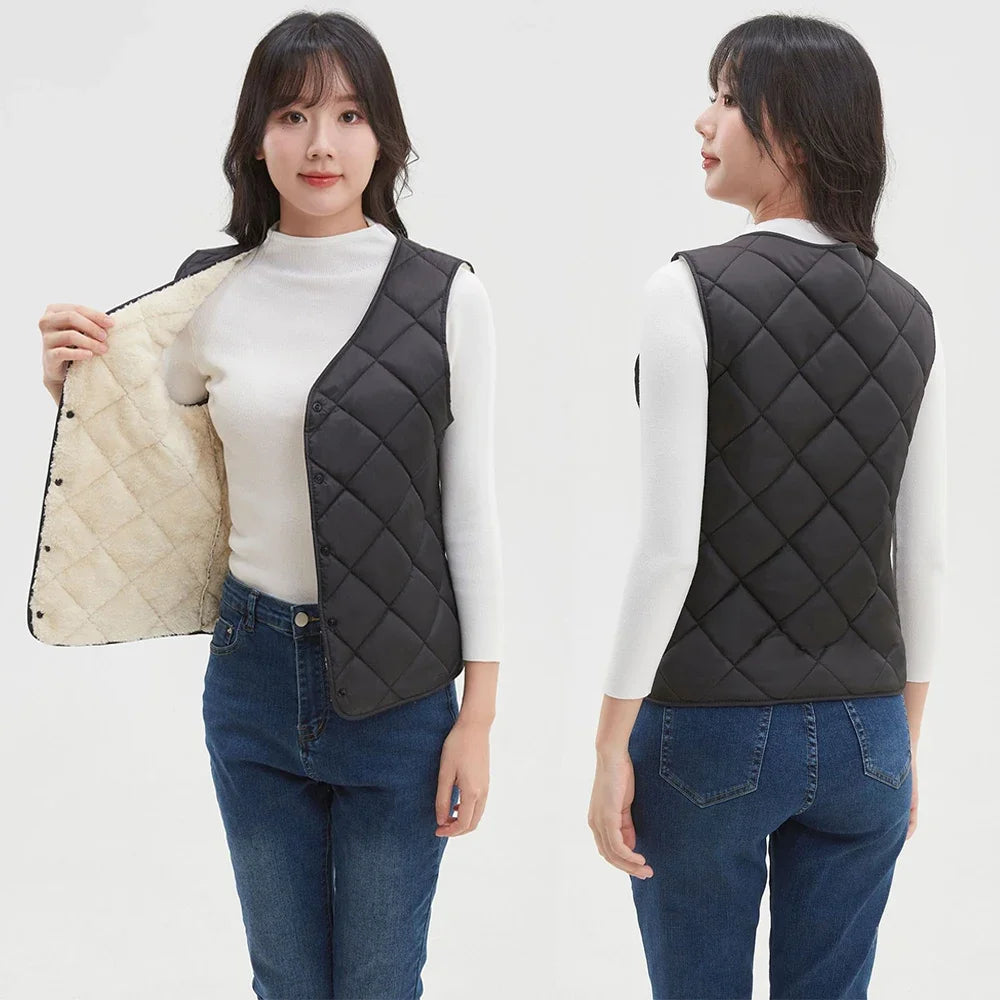 Autumn Winter Women Ultra Light Thin Quilted Cotton