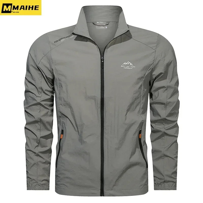 Men Summer Windbreaker Zip Pockets Uv Sun Protection Jackets