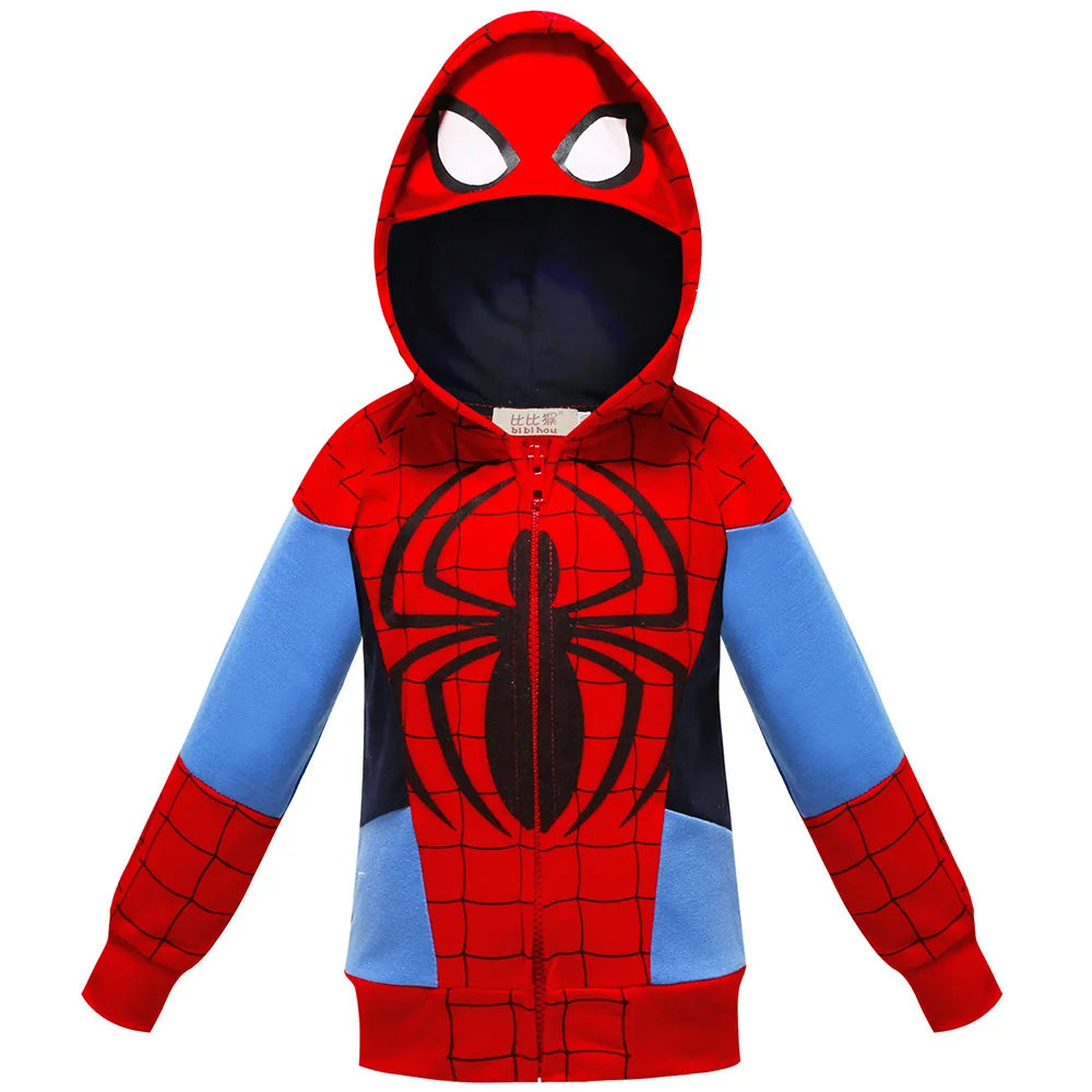 Spring Autumn Boys Coats Marvel Avengers Iron Man Hooded