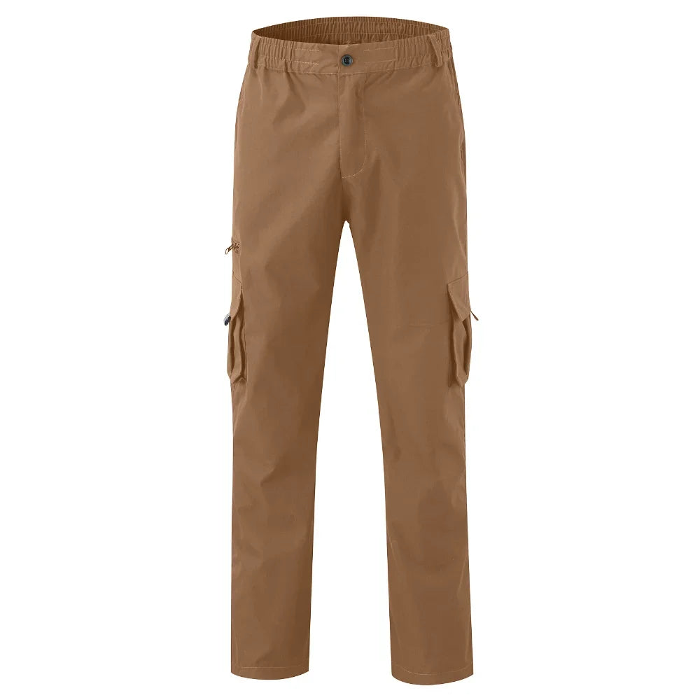 Summer Men's Cargo Trousers Elastic Waist Multi-pocket