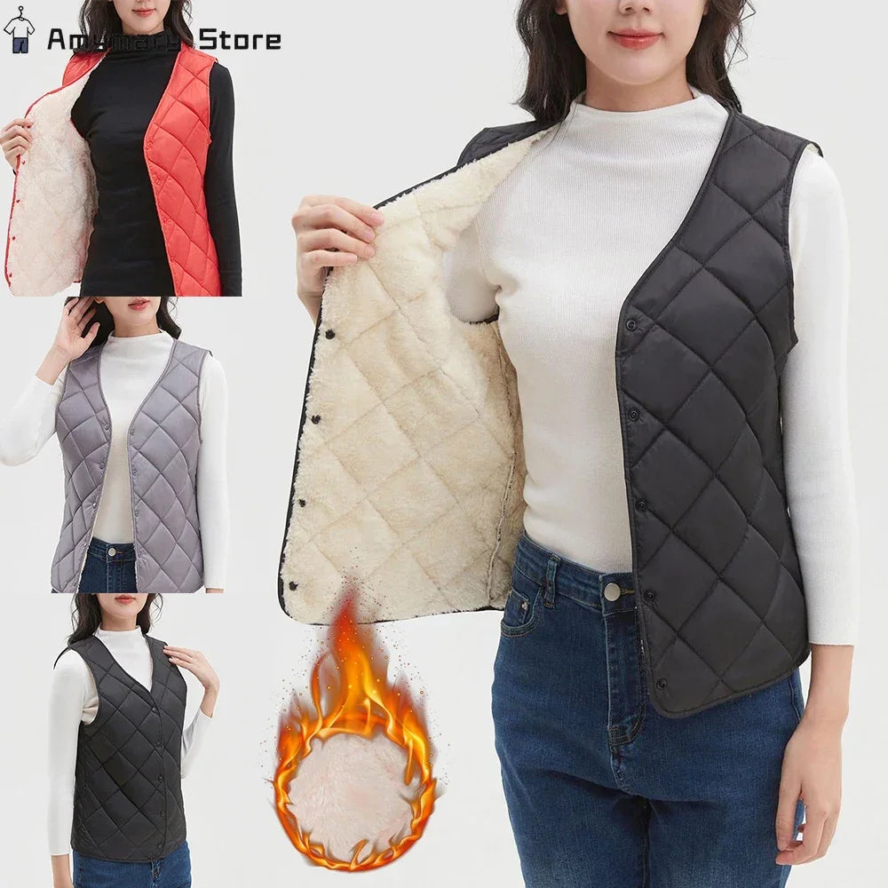 Autumn Winter Women Ultra Light Thin Quilted Cotton