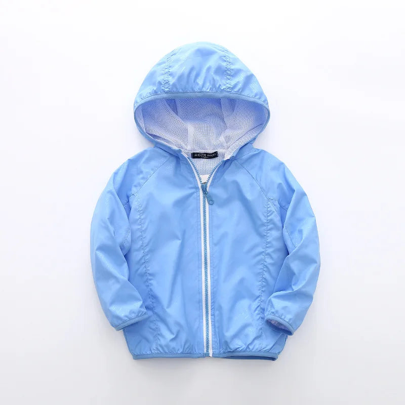 Spring Summer Boys Girl Jacket Solid Color