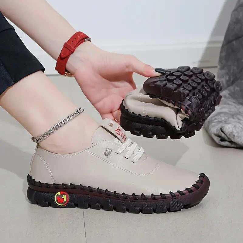 Women's Handmade Flat Sneakers Walking Shoes