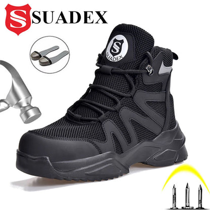 SUADEX Boots for Men Safety Shoes Work Breathable Boot Shoes EUR Size 37-48