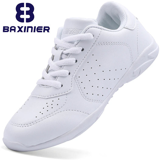 BAXINIER Girls White Cheerleading Women Shoes