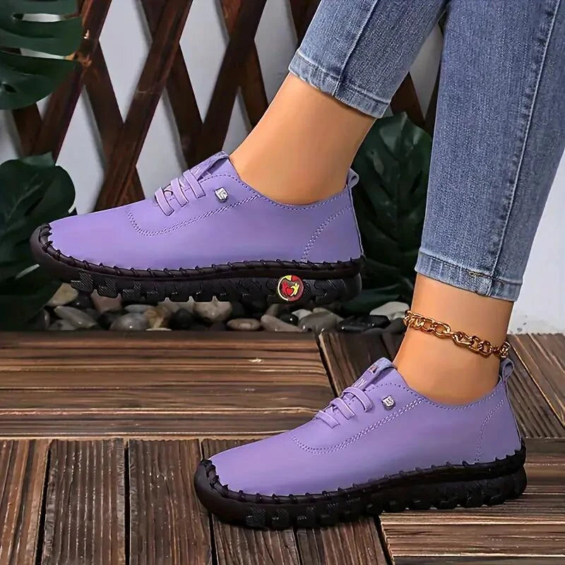 Women's Handmade Flat Sneakers Walking Shoes