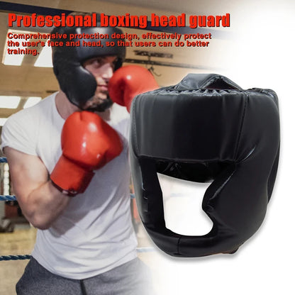 Full-Covered Thickened Boxing Helmet Men Women Adult Karate