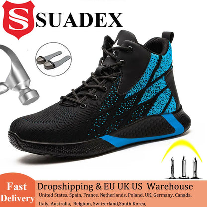 SUADEX Work Boots Safety Steel Toe Shoes Breathable shoe